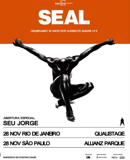 Seal de volta! Tudo sobre a turnê histórica, ingressos e abertura de Seu Jorge (1)